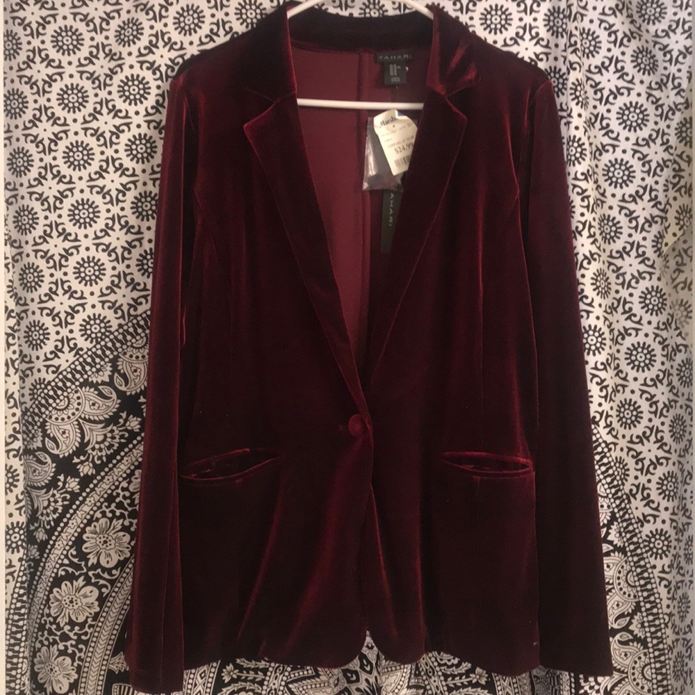 Crushed velvet blazer